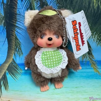 263080 Monchhichi Friend Mascot 14cm Keychain - TanuTanu Raccoon - 263080 Monchhichi Friend Mascot 14cm Keychain - TanuTanu Raccoon -