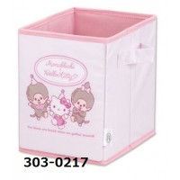 303-0217 Hello Kitty x Monchhichi Folded Storage Box S Size 25 x 19 x 25cm 303-0217 Hello Kitty x Monchhichi Folded Storage Box S Size 25 x 19 x 25cm