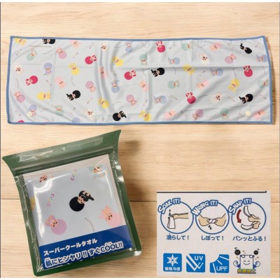 5238 Monchhichi 20 x 60cm Polyester Ultra-thin Absorbent Cooling Towel 5238 Monchhichi 20 x 60cm Polyester Ultra-thin Absorbent Cooling Towel