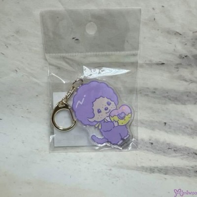 602925 Color Monchhichi 6cm Acrylic Keychain Mascot - Purple 602925 Color Monchhichi 6cm Acrylic Keychain Mascot - Purple