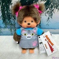203895 Sekiguchi Monchhichi S Size Animal Dress Grey Kitten Cat Girl 203895 Sekiguchi Monchhichi S Size Animal Dress Grey Kitten Cat Girl