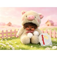 298800 Monchhichi S Size 17cm Plush Animal Pig 298800 Monchhichi S Size 17cm Plush Animal Pig