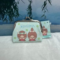 377108 Monchhichi 8.5 x 7.5 x 2cm PU Leather Coin Bag Mascot - Green 377108 Monchhichi 8.5 x 7.5 x 2cm PU Leather Coin Bag Mascot - Green