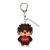 NFG-52 Monchhichi 6cm Plastic Nanoblock Keychain - Brown NFG-52 Monchhichi 6cm Plastic Nanoblock Keychain - Brown